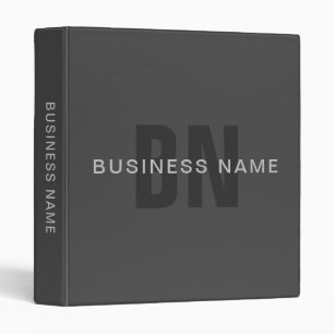 Modern Dark Grey Editable Monogram Design Template Binder