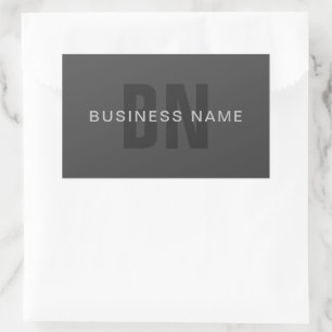 Modern Dark Grey Editable Monogram Design Template Sticker