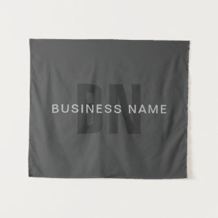 Modern Dark Grey Editable Monogram Design Template Tapestry
