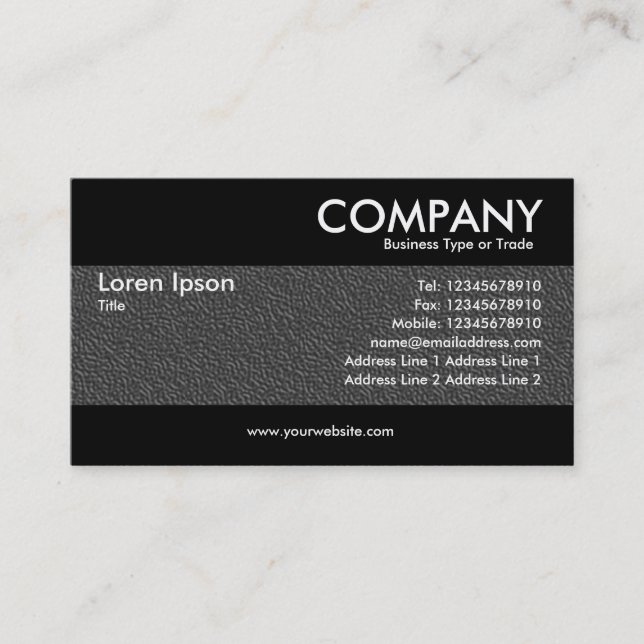 Modern - Dark Grey Embossed Texture Business Card (Front)