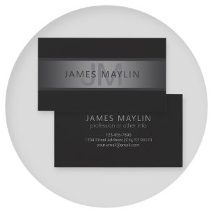 Modern Dark Grey Gradient Name or Business Name