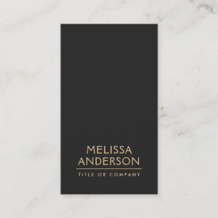 Modern dark grey minimalist professional business card