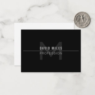 Modern Dark Grey Professional Name  Card