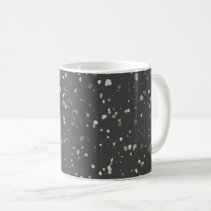 Modern Dark Grey Terrazzo Coffee Mug