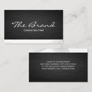 Modern Dark Metallic   Modern Background Business Card