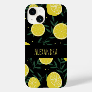 Modern Dark Personalized Fruit Summer Pattern Case-Mate iPhone 14 Case