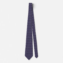 Modern Dark Purple Geometric Design Neck Tie
