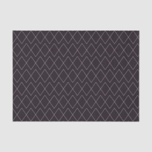 Modern Dark Purple & Grey Diamond Pattern Tissue Paper