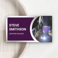 Modern Dark Purple Steel Welding Fabricator Welder