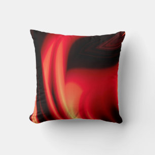 Modern Dark Red Black Colour Abstract Throw Pillow