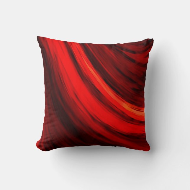 Modern Dark Red Brown Colour Abstract Throw Pillow (Front)