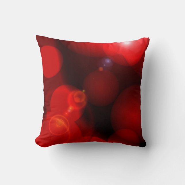 Modern Dark Red Colour Abstract Throw Pillow (Front)