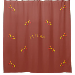 Modern Dark Red with Gold Autumn Leaves
