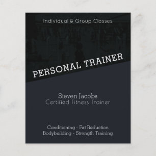 Modern dark shade gym trainer flyer