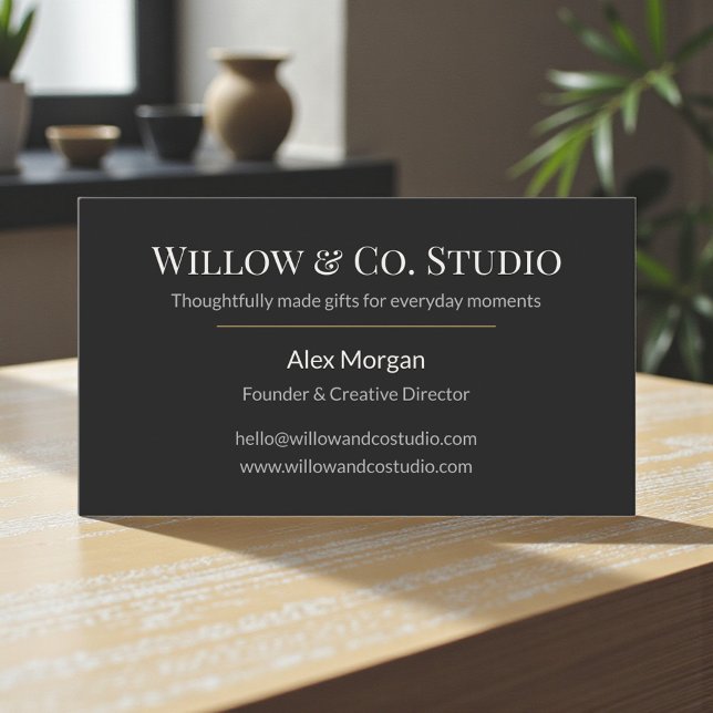 Modern Dark Small Business Card (Creator Uploaded)