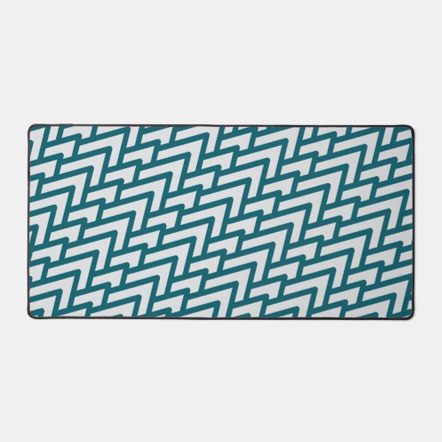 Modern Dark Teal Geometric Pattern on Light Gray (Recto)