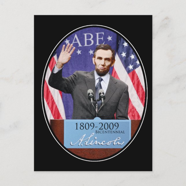 Modern Day Abraham Lincoln Postcard (Front)