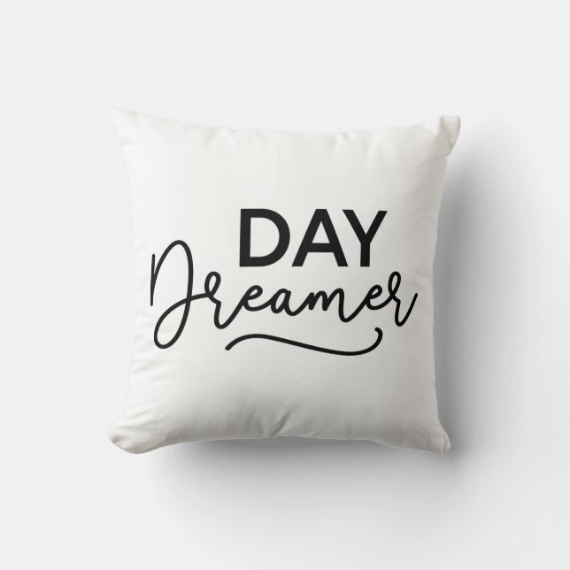 Modern Day Dreamer Throw Pillow (Front)