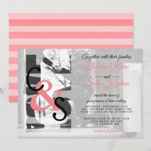 Modern Day Love Wedding Invitation - Coral