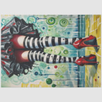 Modern Day Stylish Witch Decoupage Paper