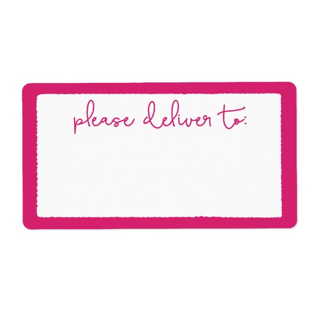 Modern Deckle Please Deliver To Address Label (Front)
