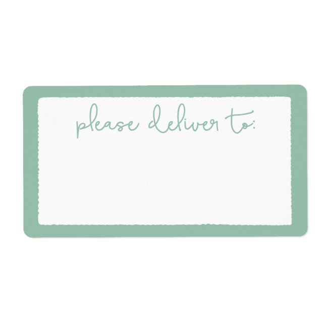 Modern Deckle Please Deliver To Address Label (Front)