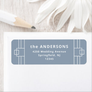 Modern Deco   Elegant Dusty Blue and White