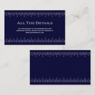 Modern Deco   Elegant Navy Blue and White Details Enclosure Card