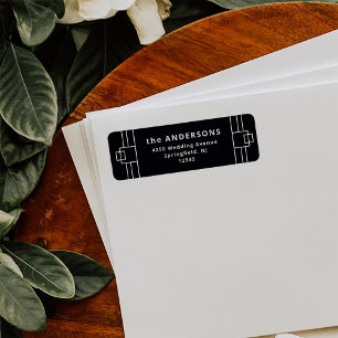 Modern Deco Elegant Onyx Black and White