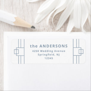 Modern Deco   Elegant White and Dusty Blue