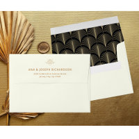Modern Deco | Ivory Black and Gold Wedding
