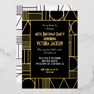 Modern Deco Roaring 20's Gatsby Birthday Party