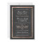 Modern Deco Rose Gold & Black Wedding Invitation