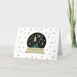 Modern decorated snowglobe holiday card
