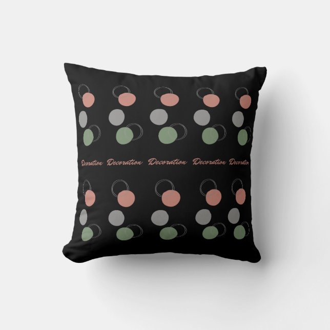 modern decoration dots shape abstract pattern throw pillow (Front)