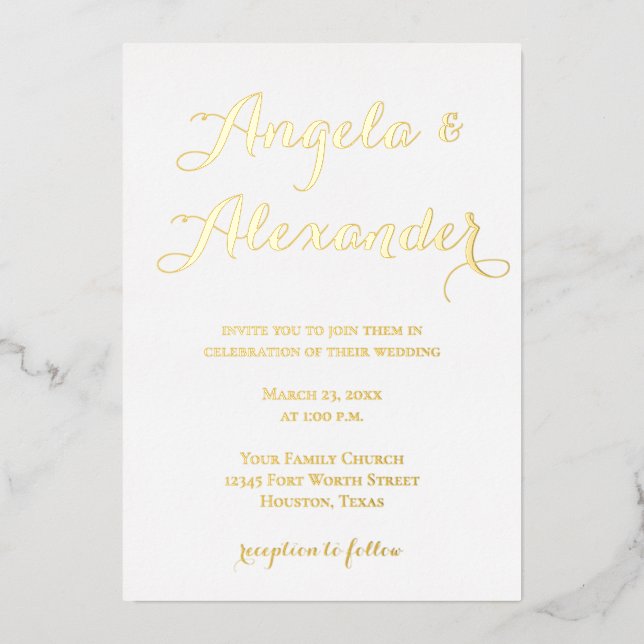 Modern Decorative Calligraphy Wedding (Front)