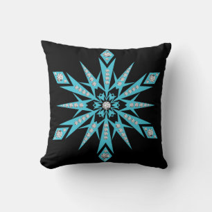 Modern Decorative Crystal Snowflake Throw Pillow