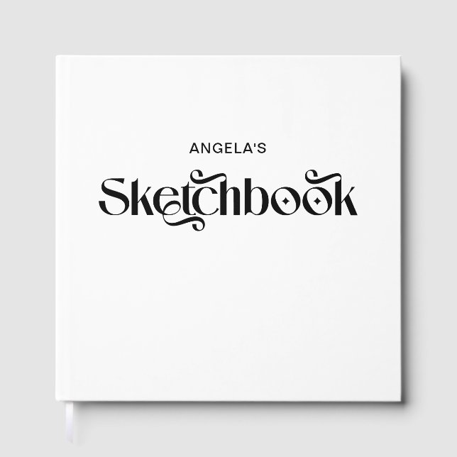 Modern Decorative Elegant Typography Sketch Book (Front)
