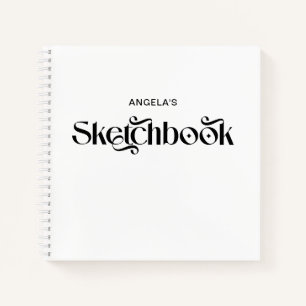 Modern Decorative Elegant Typography Sketch Notebook