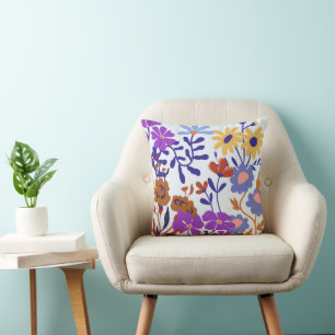 Modern Decorative Floral Throw Pillow