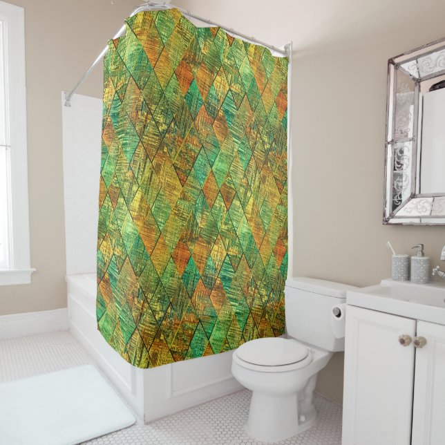 Modern Decorative Geometric Stained Glass (In Situ)