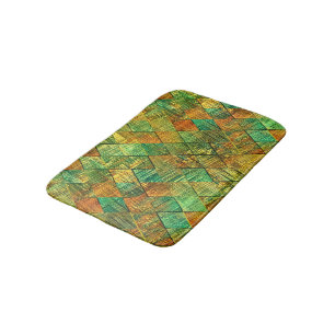 Modern Decorative Geometric Stained Glass Bath Mat
