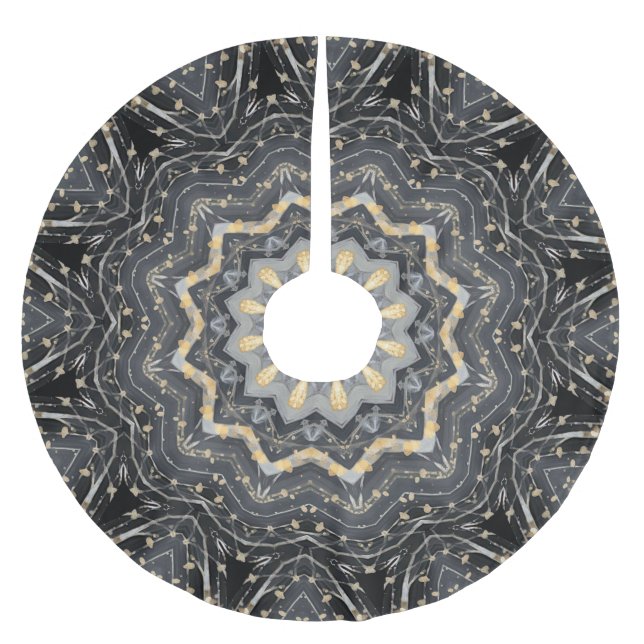 Modern Decorative Holiday Tree Skirt (Front)