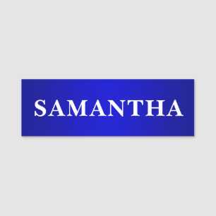 Modern Decorative Name Blue Ombre Name Tag