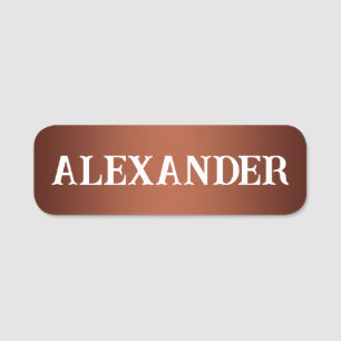 Modern Decorative Name Copper Gradient Tag