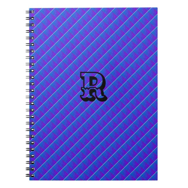 MODERN DEEP BLUE CUTE Spiral Photo  Notebook (Front)
