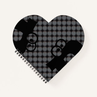 MODERN DEEP GRAY BLACK CUTE  NOTEBOOK