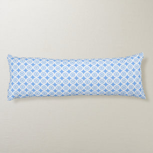 Modern Deisgn Light Blue White Circles Pattern Body Pillow