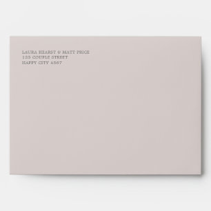 Modern Delicate Blush Pink Floral Wedding  Envelope
