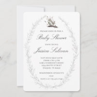 Modern Delicate Rabbit Hare Bunny Baby Shower